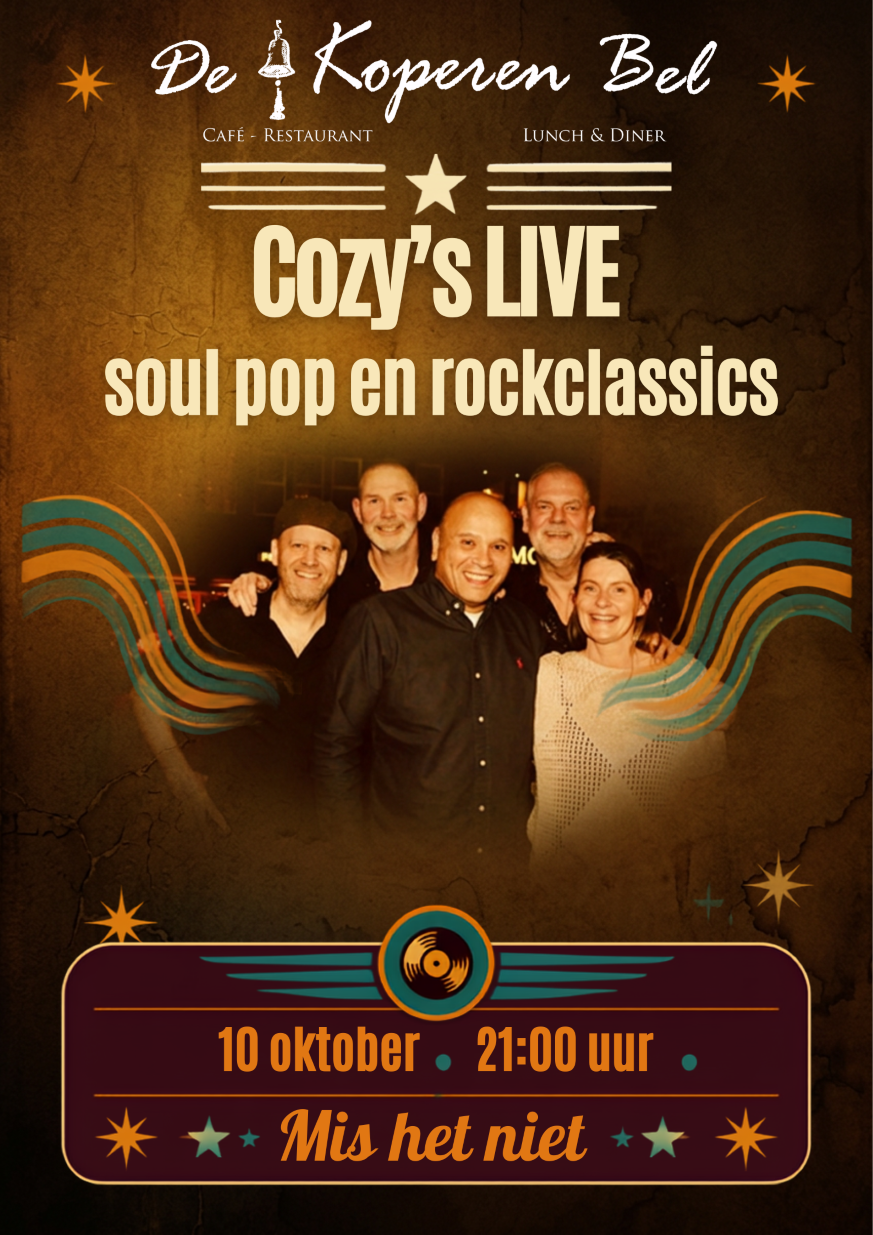 cozy band live dam zaandam agenda oktober